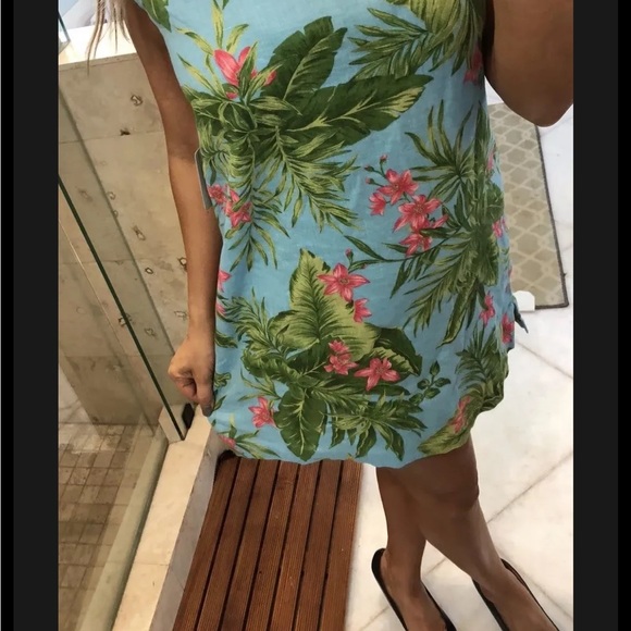 Jones New York 100% Linen Hawaiian Floral Dress 10 - Picture 4 of 4